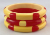 SZ34 Shultz cream/red dots bangles Teresa red/cream dots bangle